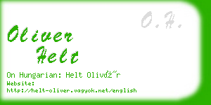 oliver helt business card